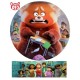 331723d Turning red Ursuletul panda rosu aprins imagine comestibila rotunda din vafa d14.5cm